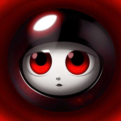 AI generated: pictures of one extraterrestrial has very big eyes your eyes is red and shiny 