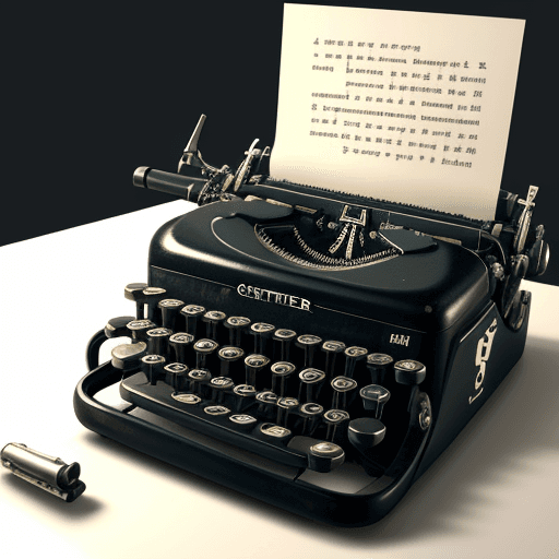 AI generated: typewriter mixed with a gun 