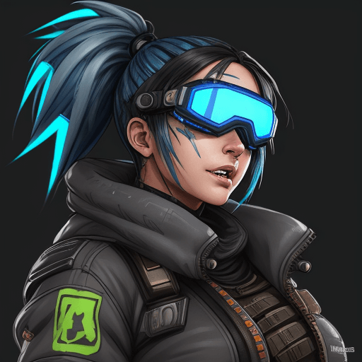 AI generated: Rampart female character from Apex legends,(ultra-detailed:1.6), extremely detailed face, masterpiec...