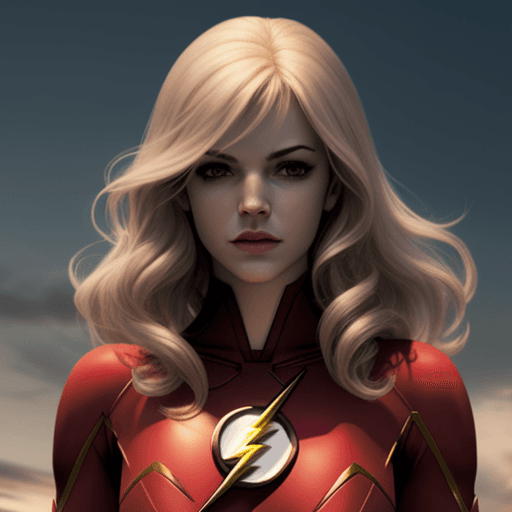 AI generated: DC comics flash as a female
