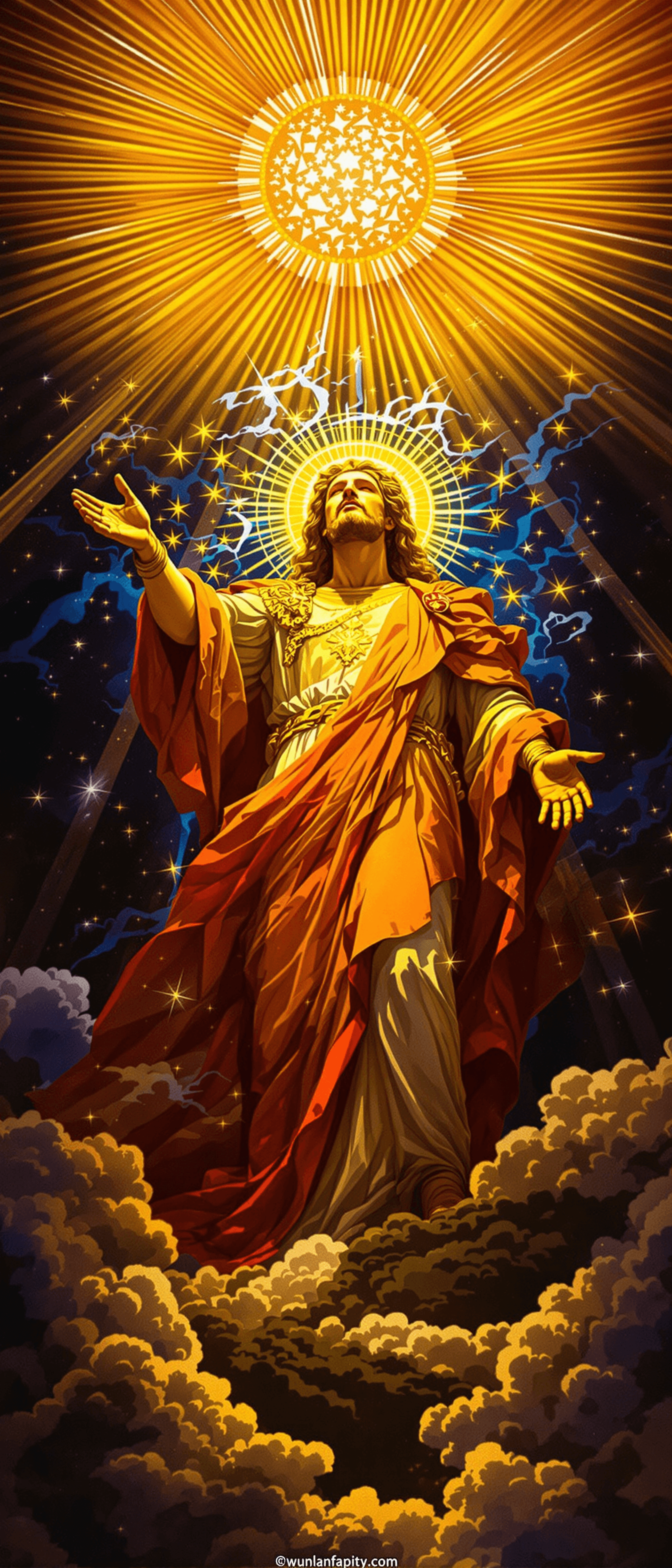 AI generated: God in heaven.