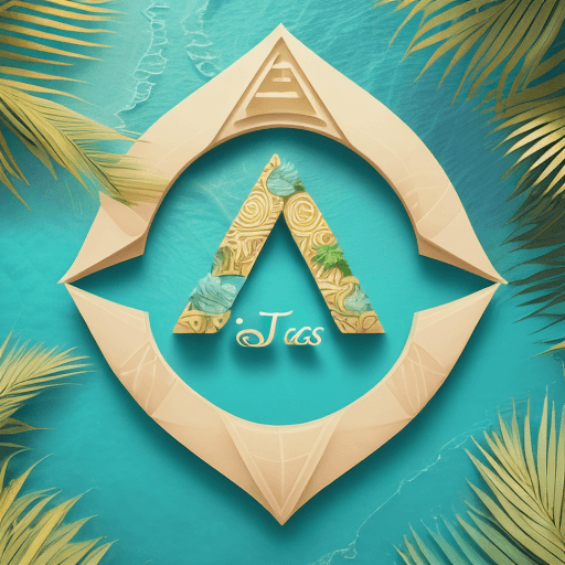 AI generated: Create an elegant but minimalistic letterform logo for ‘Tropical Escape’ focusing on ‘T’ and ‘E’, in...