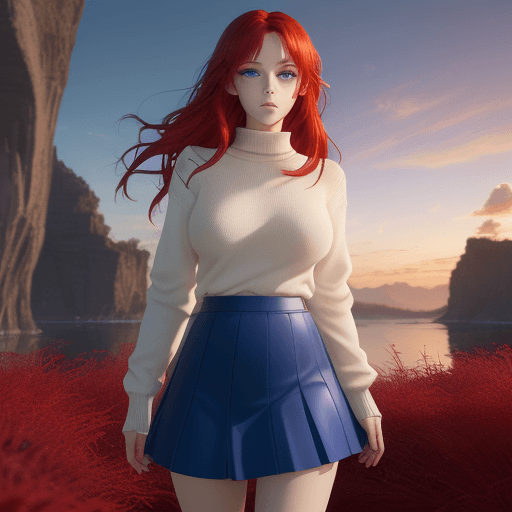 AI generated: sfw, day light, (Fantasy), Infinite, deep blue sky, ((masterpiece)), (((best quality))), ((beautiful...