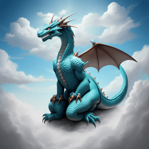 AI generated: Dragon made of clouds