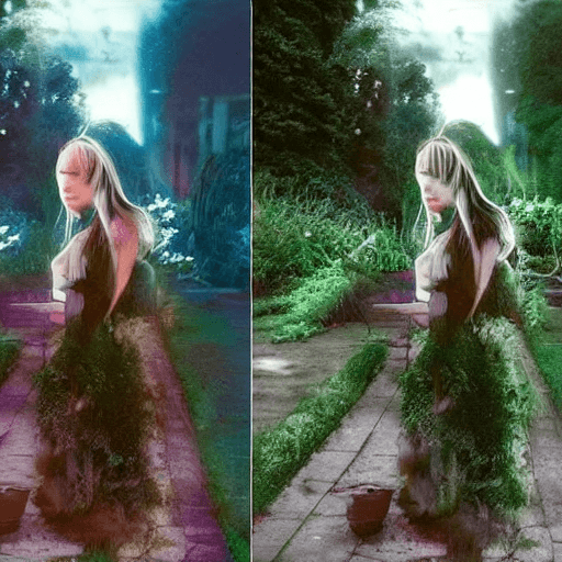 AI generated: Keep the appearance of the girl in the original photo, but change the environment to a sci-fi, myste...