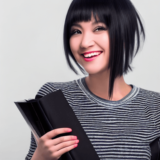 AI generated: Hyper realistic, portrait photo of a girl, white background,, black mid hair cut, 8k, 50mm, f/1. 4, ...