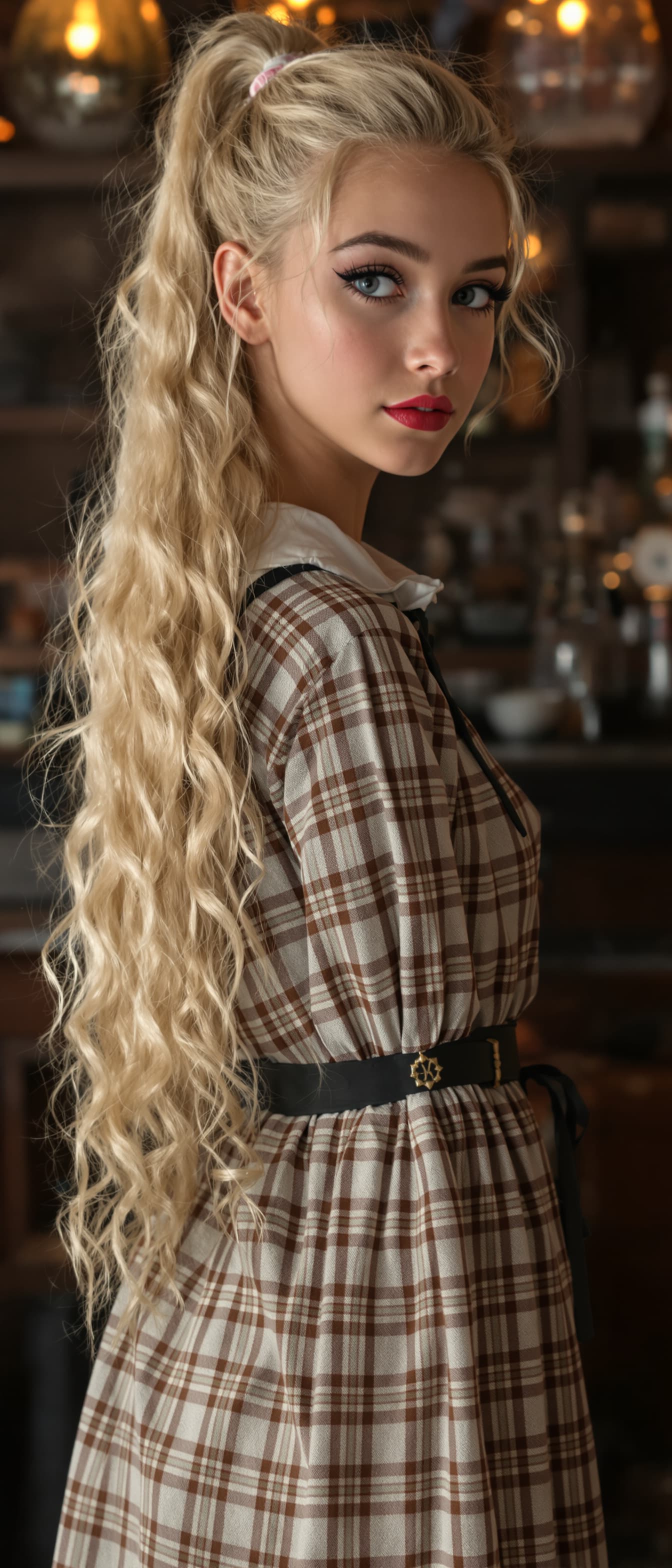 AI generated: A professional photograph captures one of the most beautiful sixth-grade girl in the world, Freya Al...