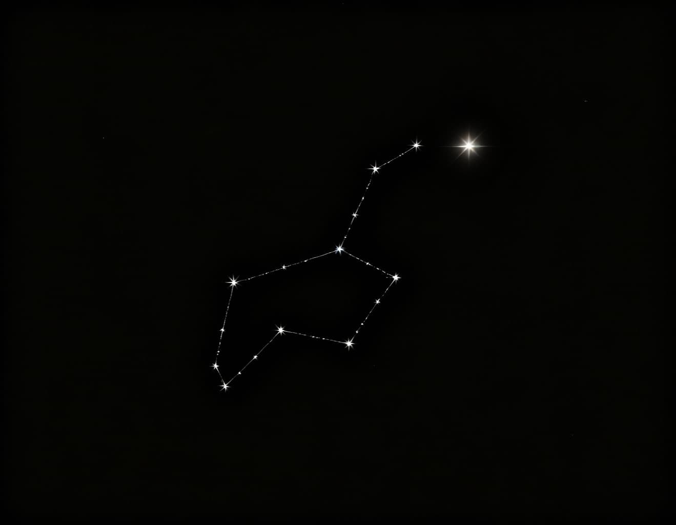 AI generated: Turn this into a star constellation. Near a distant star.