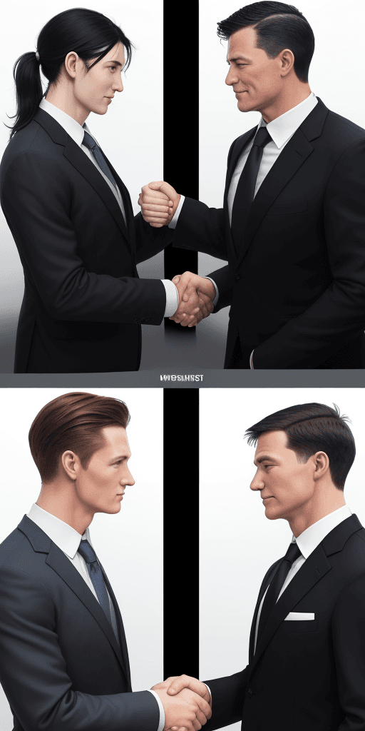 AI generated: Diagram Description: "Business Networking: Strong vs. Weak Ties"
Format: Split the diagram into two ...