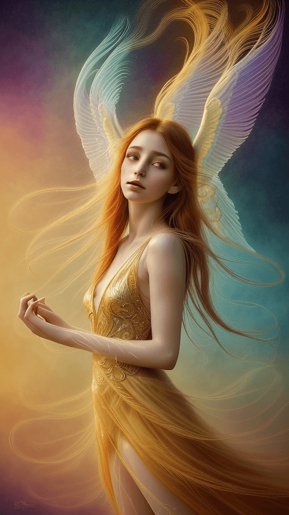 AI generated: vibrant colors, natural lighting, mystical atmosphere, fantasy theme, ethereal beauty, delicate feat...