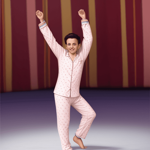 AI generated: gato en pijama bailando en el circo




