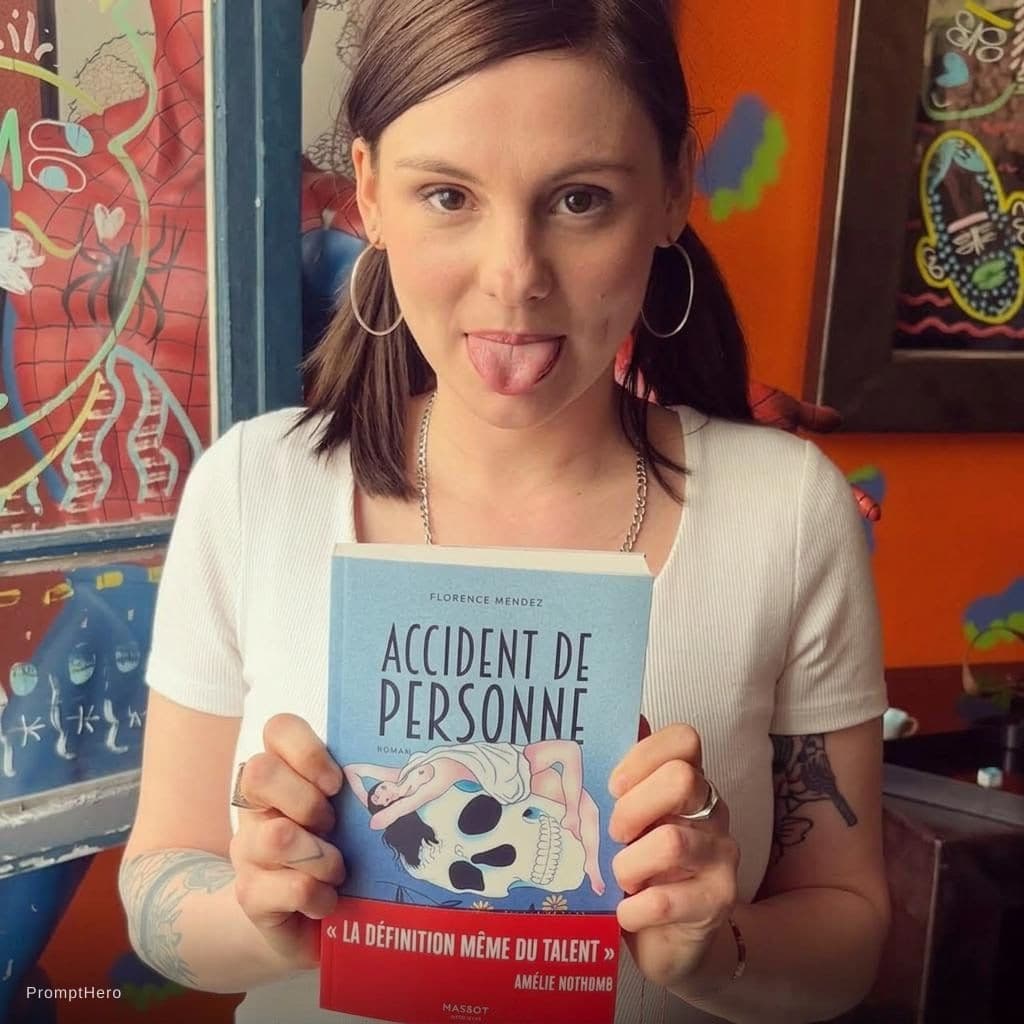 AI generated: She stick her tongue out