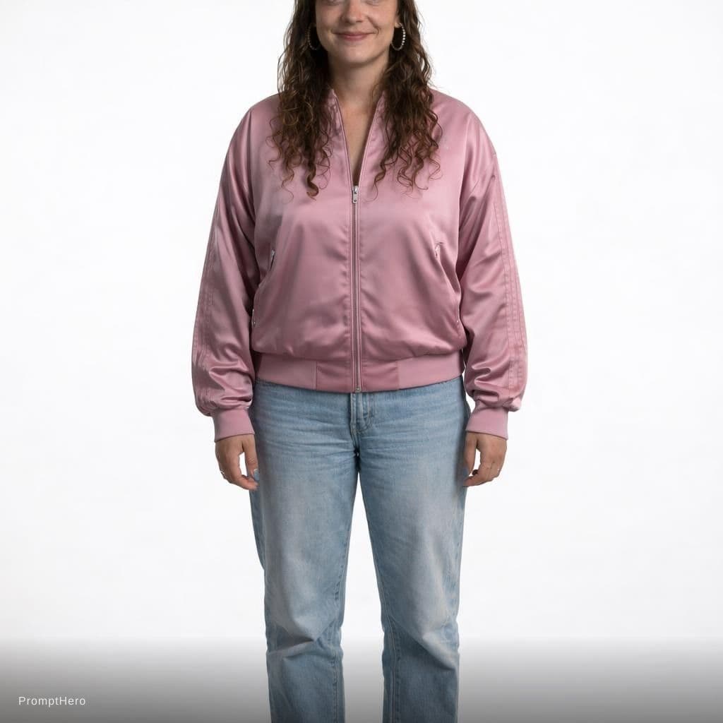 AI generated: Photo realistic, full frontal shot of full body, the person is standing straight with hands on the s...