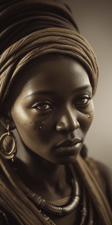 AI generated: Hyper Realistic portrait of Old Merchant from africa, symmetrical eyes, (aegyo sal:1) , (eyelashes:1...