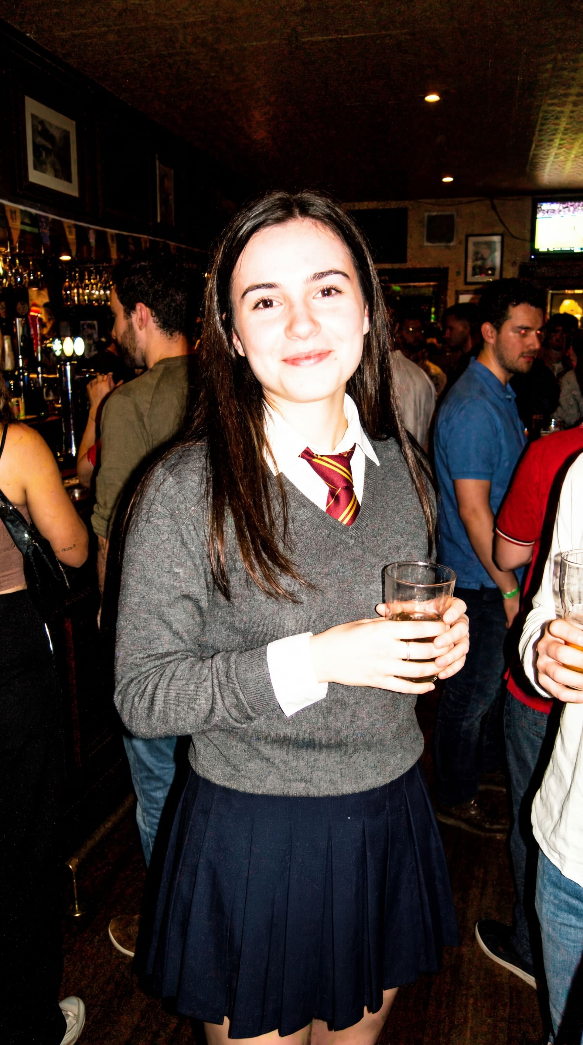 AI generated: photo taken with a compact digital camera from the early 1990s,grainy,saturated colours,flash photog...