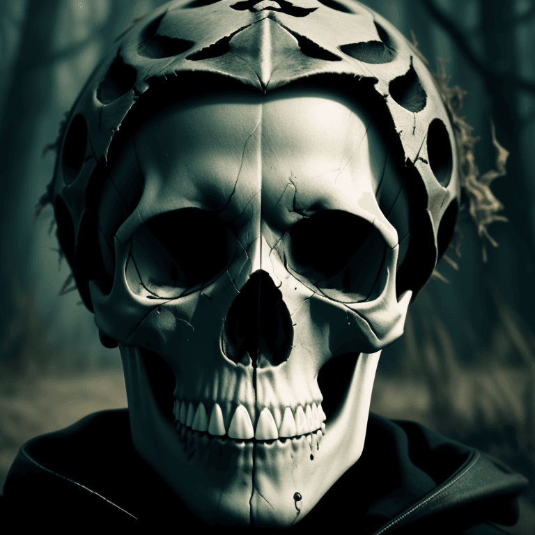 AI generated:  skull photographic cinematic