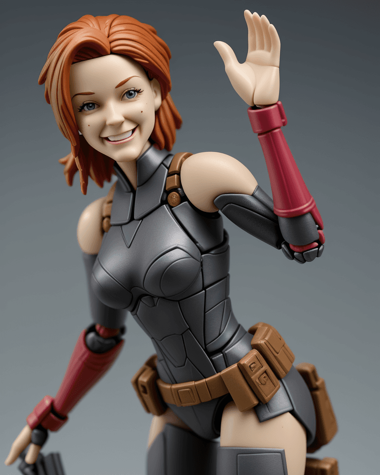 AI generated: action figure of ((Addison Rae)), smiling