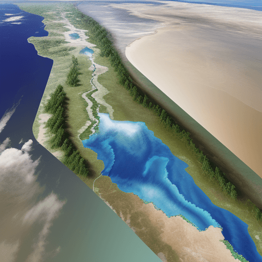 AI generated: If the state of Colorado and the state of Florida were mixed together how will the landscape look li...