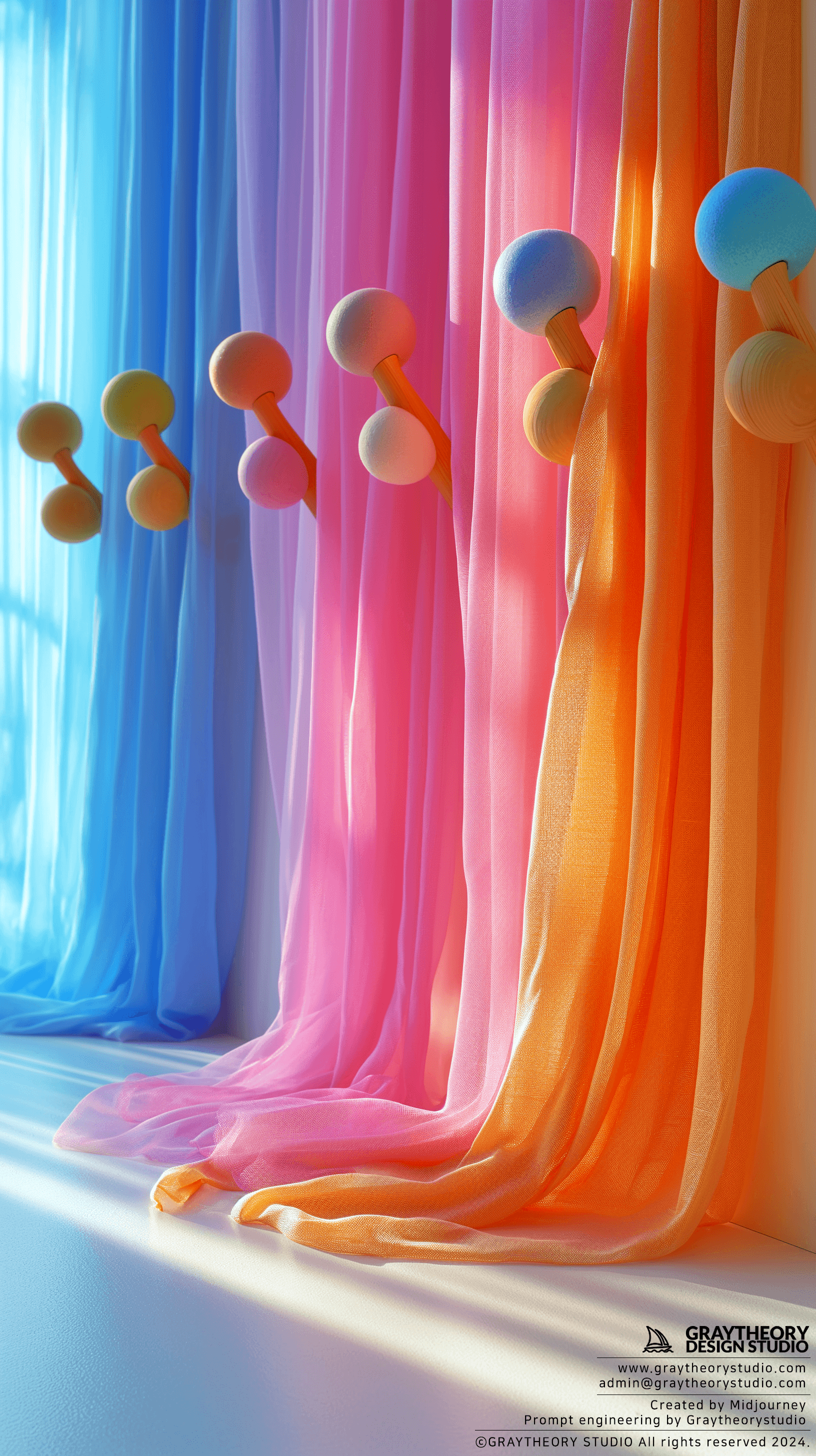 AI generated: Muuto The Dots Coat Hooks in a clean studio environment, Fujifilm GFX 100S, GF 80mm f/1.7 lens, High...