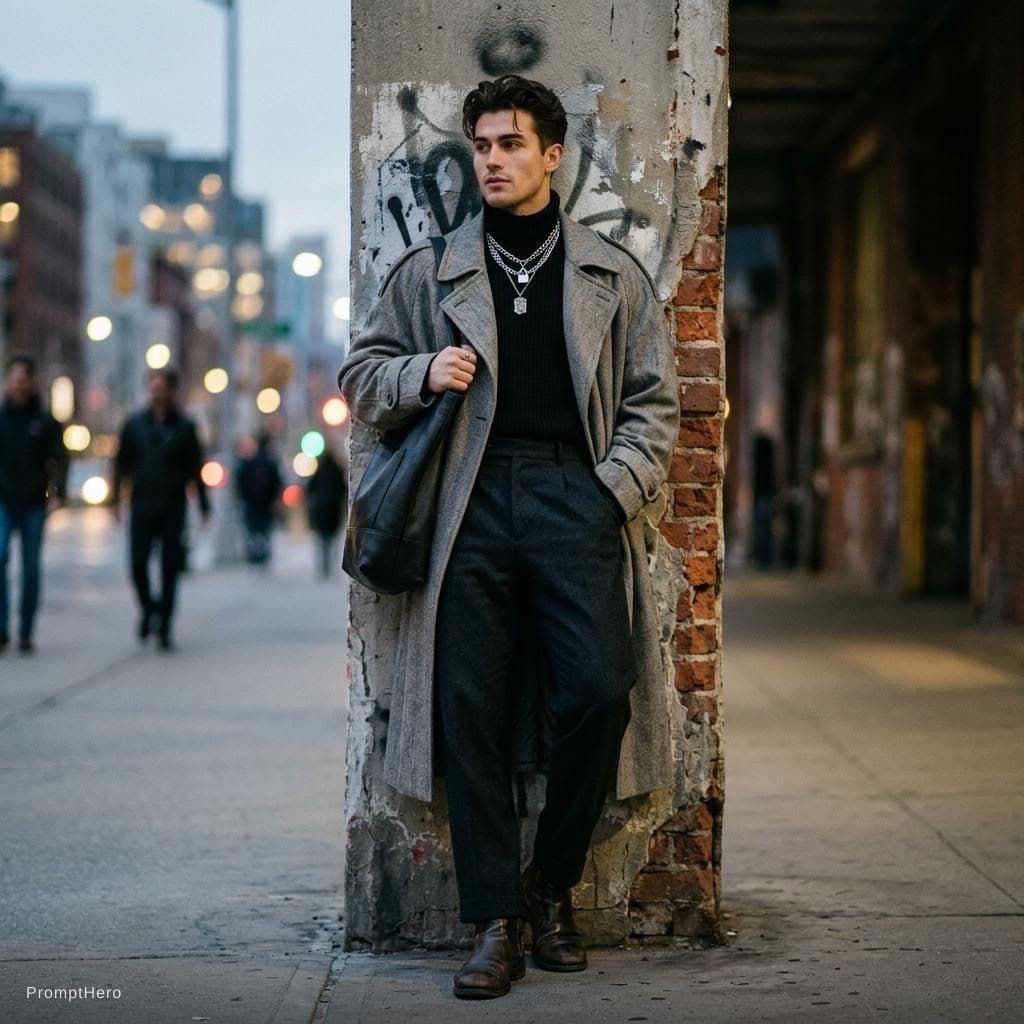 AI generated: fashion editorial photograph, man, shot on a Canon EOS 5D Mark IV --chaos 75 --ar 1:2 --profile rsy6...