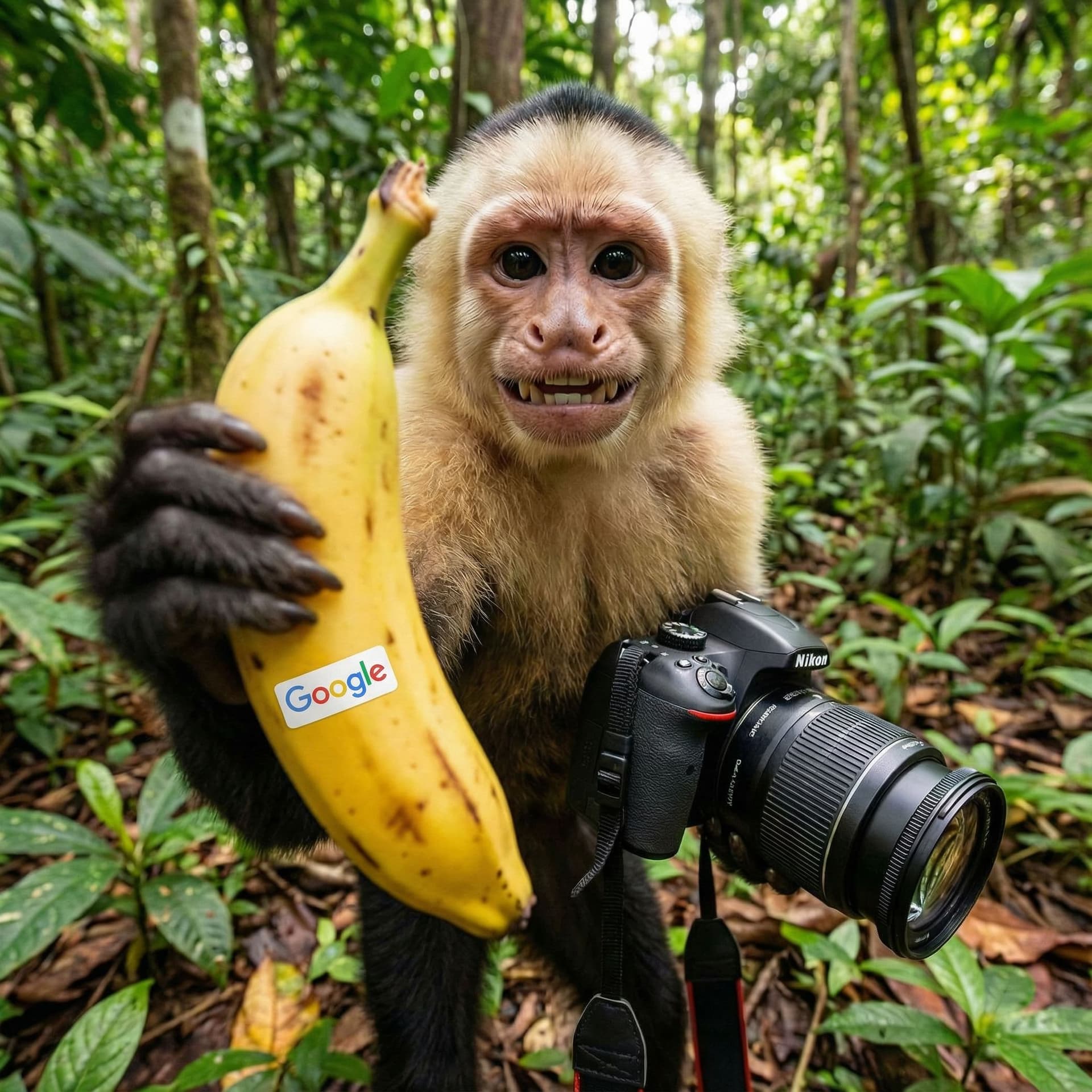 AI generated: Put a Google sticker on the banana
