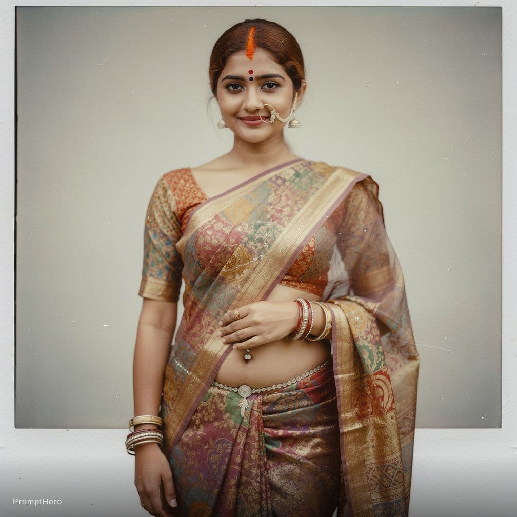 AI generated: Shuhani shah,36 breast size , deep cleavage showing , 21-27 years old, brown hair, bhojpuri style sa...