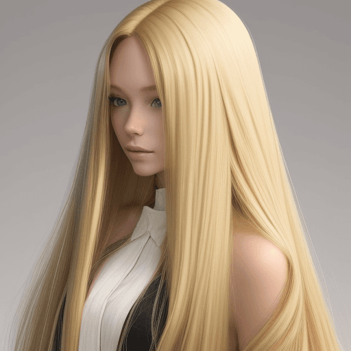 AI generated: long blonde hair