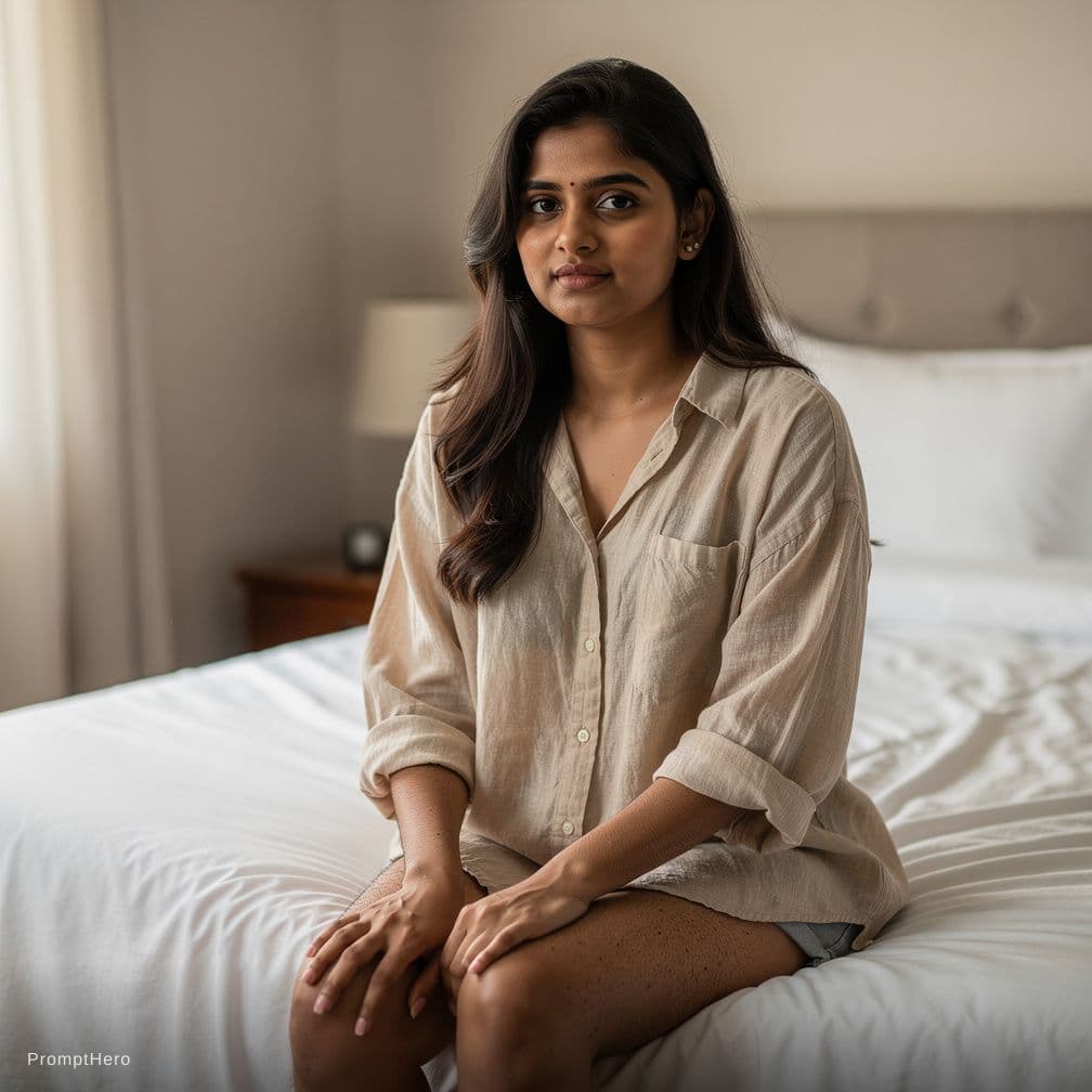 AI generated: Nude indian girl with hairy bush