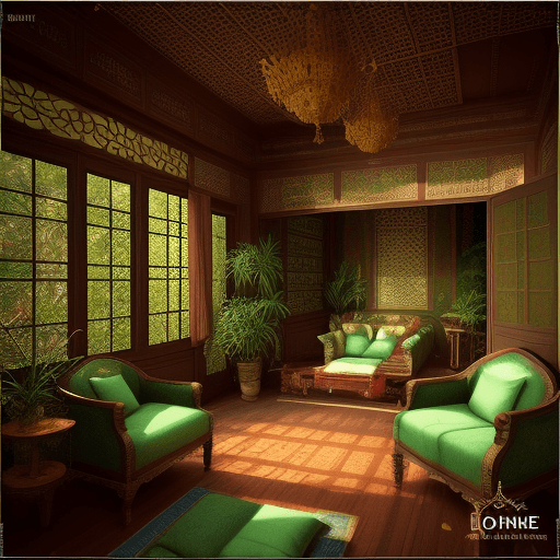 AI generated: indone house of indochine style, soft, filter, noise..
