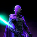 AI generated: a man with a sword in a game scene with a purple background and a purple background and a purple bac...