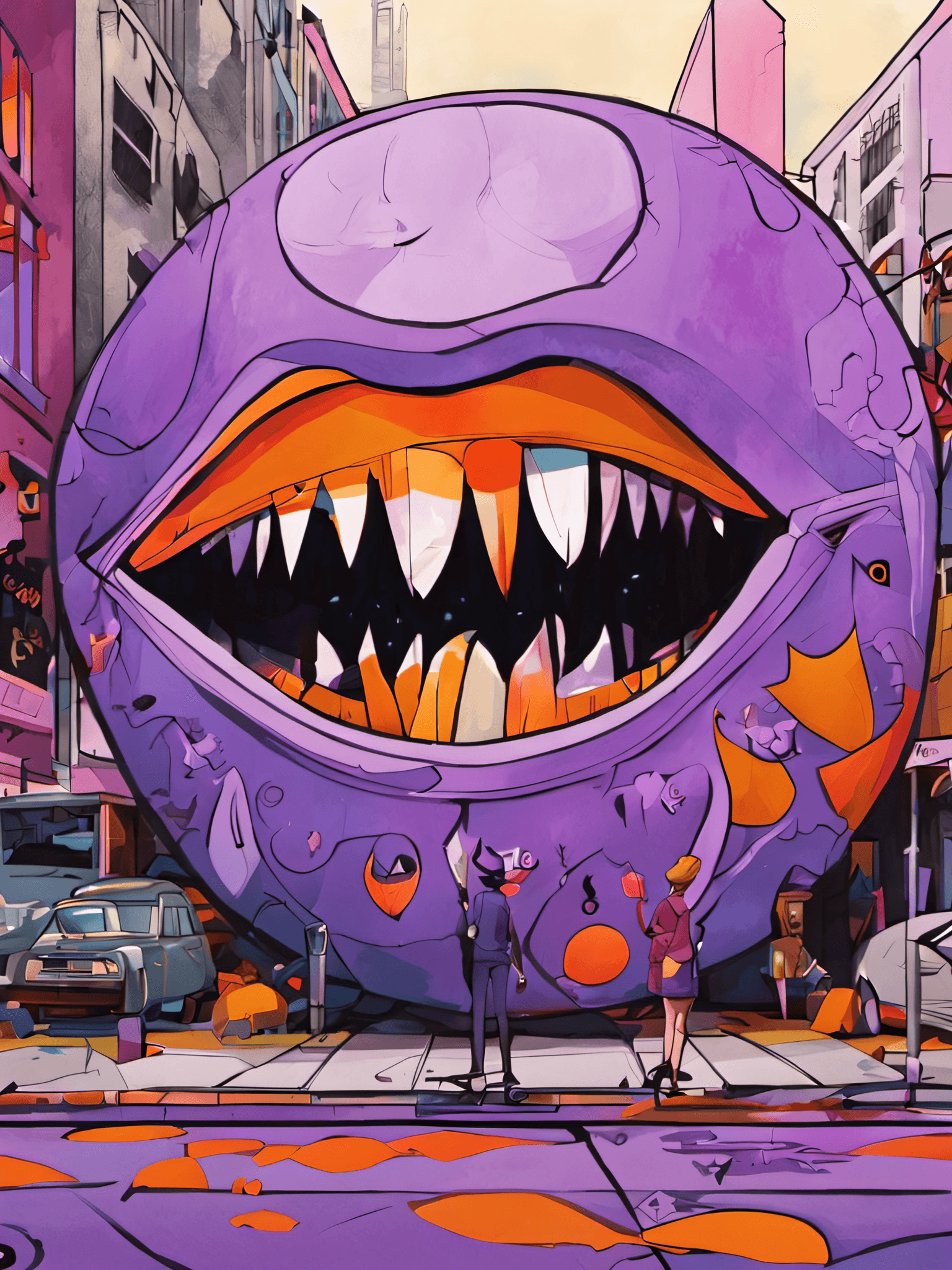AI generated: concept art breathtaking Conceptual graffiti artwork, style by Miranda Rivers + Fiona Staples + Humb...