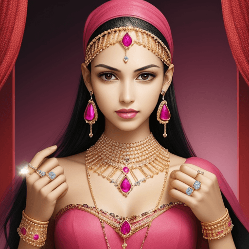 AI generated: women beatufull buy jewerly