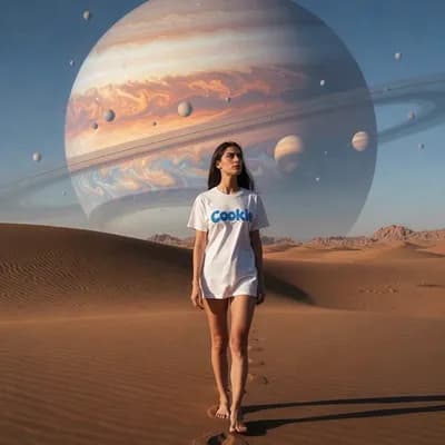 AI generated video: the woman looks first to the right then to the left, confused, then walks towards the camera. the ca...
