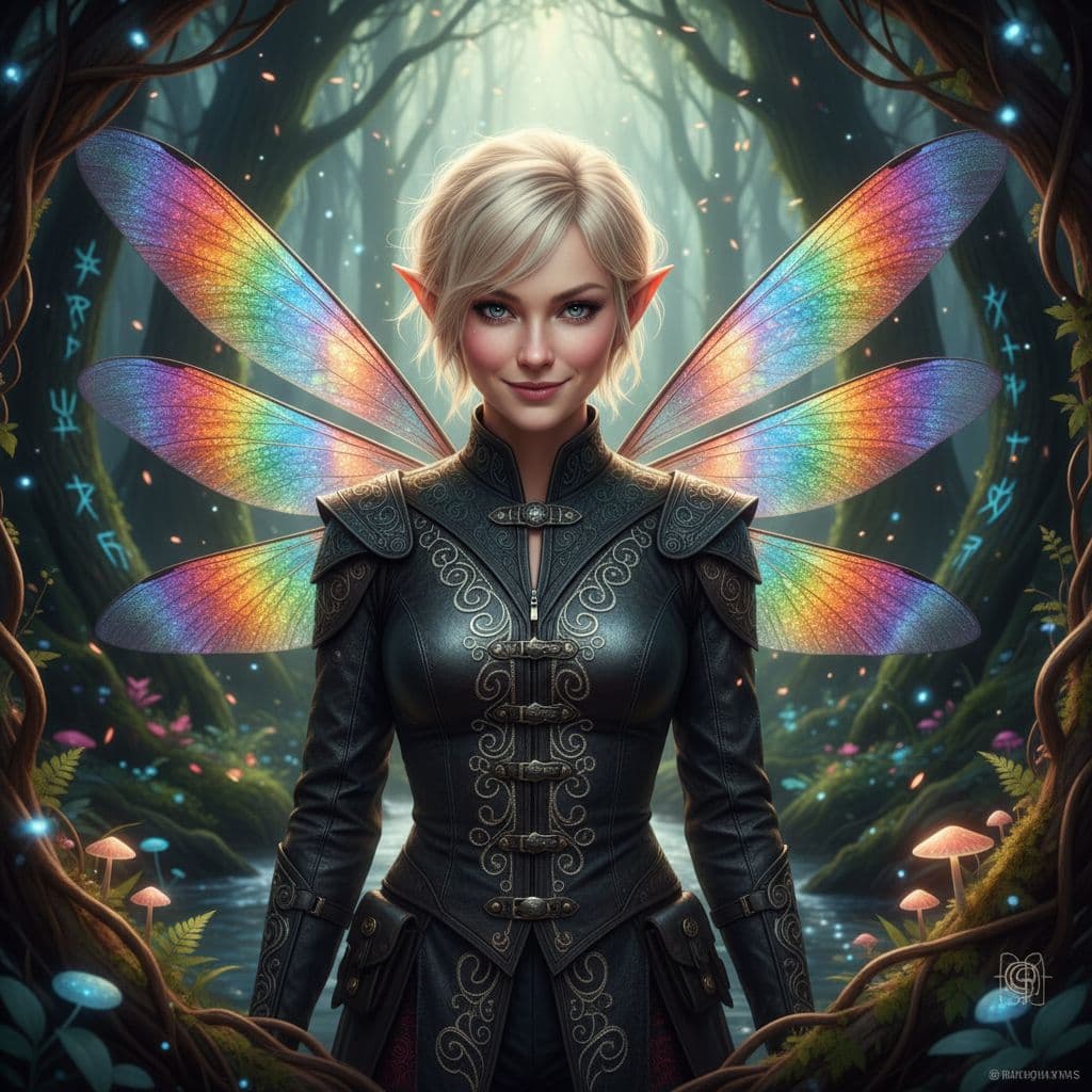 AI generated: Hyper realistic photo, fantasy character portrait, symmetrical art, dungeons and dragons, beautiful ...