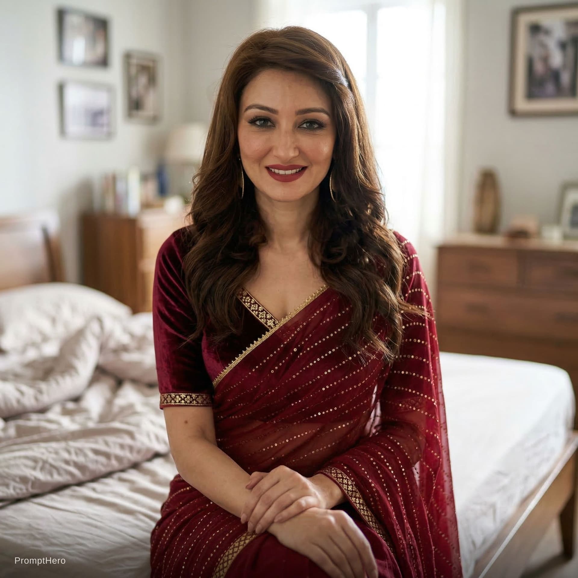 AI generated: Ultra-realistic lifestyle photograph based on the reference image, preserve original bedroom environ...