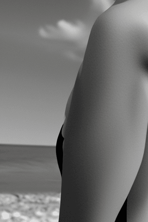 AI generated: nsfw | digital photo | Kaley Cuoco | perky nipples | standing on a beach | detailed gorgeous face | ...