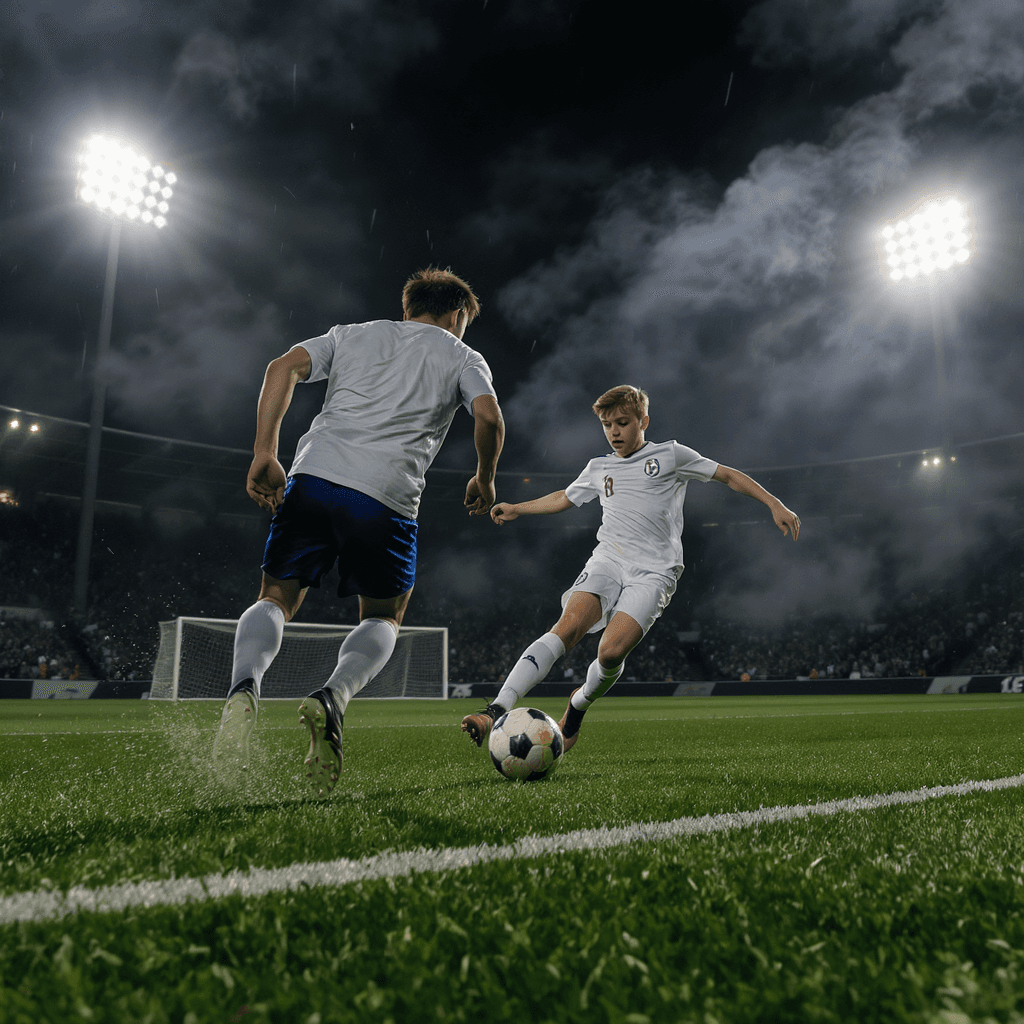 AI generated: football penalty cinematic boy midjourney
