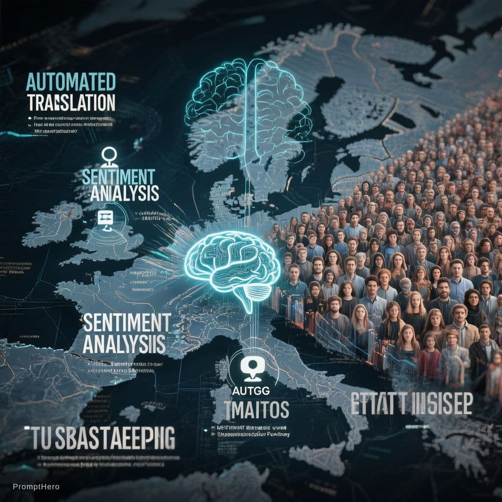 AI generated: An innovative infographic superimposed over a dark, out-of-focus map of NATO territory. In the foreg...
