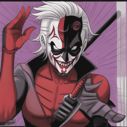 AI generated: Deadpool joker fusion