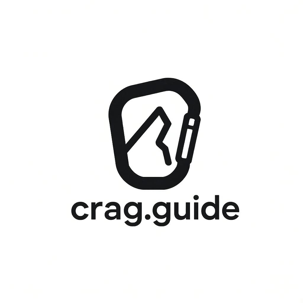 AI generated: Design an ultra-minimalist icon logo for a climbing guide brand called "crag.guide".

Focus: simple,...