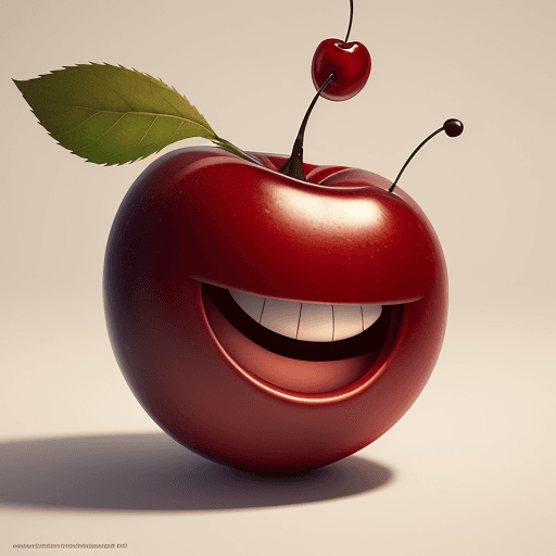 AI generated: A happy cartoon cherry fruit, Pixar Style, perfect composition, 8k artistic photography, photorealis...