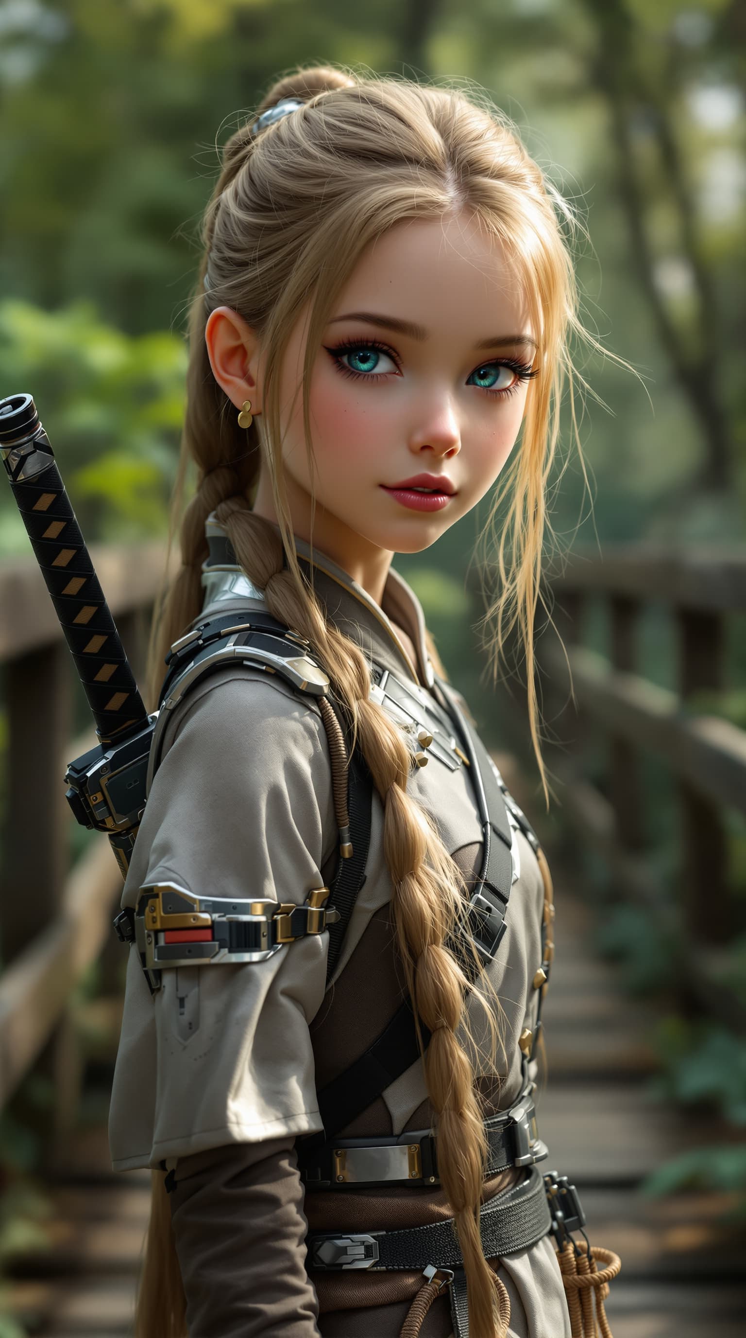 AI generated: A professional photograph showcasing the most beautiful third-grade girl in the world, depicted as a...