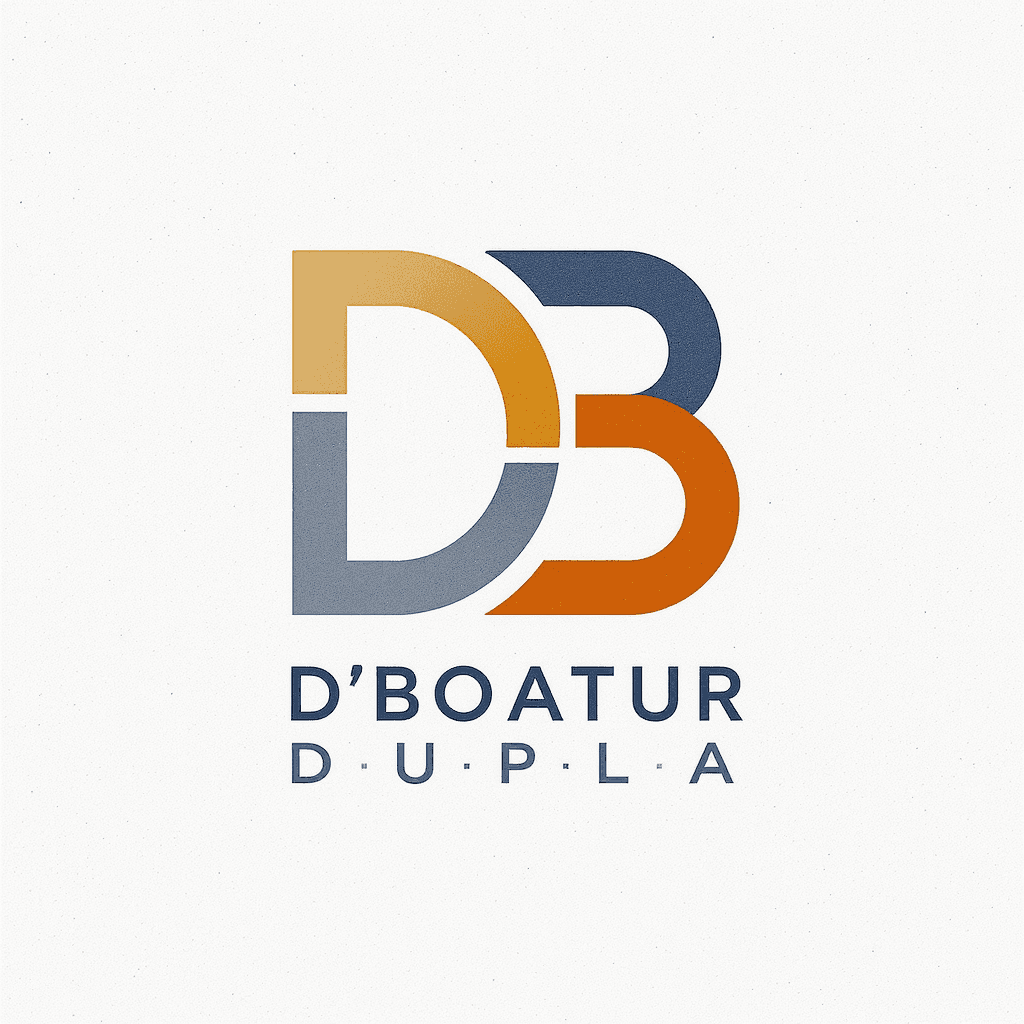 AI generated: Create a modern and minimalist logo for a creative, marketing, and design agency named D'BOATUR. The...