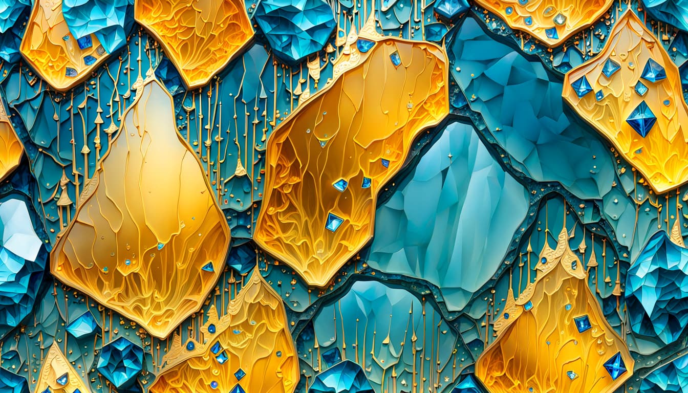 AI generated: extremely grunge style detailed CGI wallpaper, 16k, multi-textured, low poly  Swarovsky crystals, am...