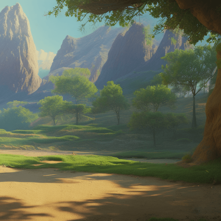 AI generated: The Legend of Zelda landscape atmospheric, hyper realistic, 8k, epic composition, cinematic, octane ...