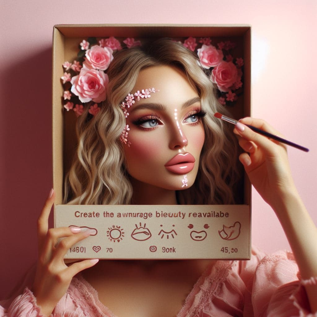 AI generated: create the average beauty of all tiktok beauties