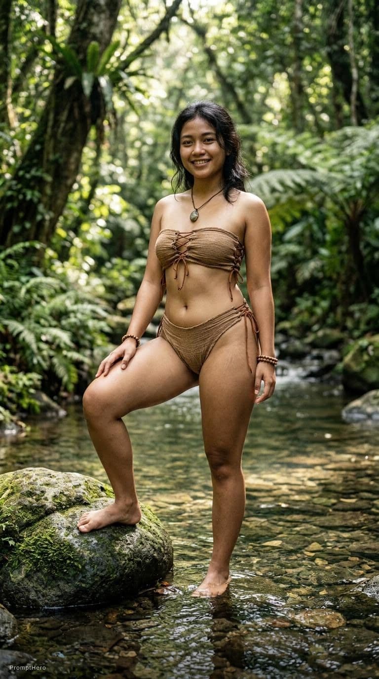AI generated: <IMAGE_COMPOSITION>
	<COSPLAY_THEMES_MODEL>A young Indonesian widow, curvy with 34G melon-sized brea...