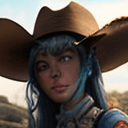 AI generated: weta disney pixar movie still portrait photo of madison beer : : as gogo cowgirl woman by pixar : : ...