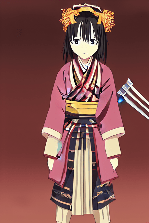 AI generated: samurai| a cute girl| yamada asaemon| cinematic| highly detailed| standing alone girl visual| anime|...