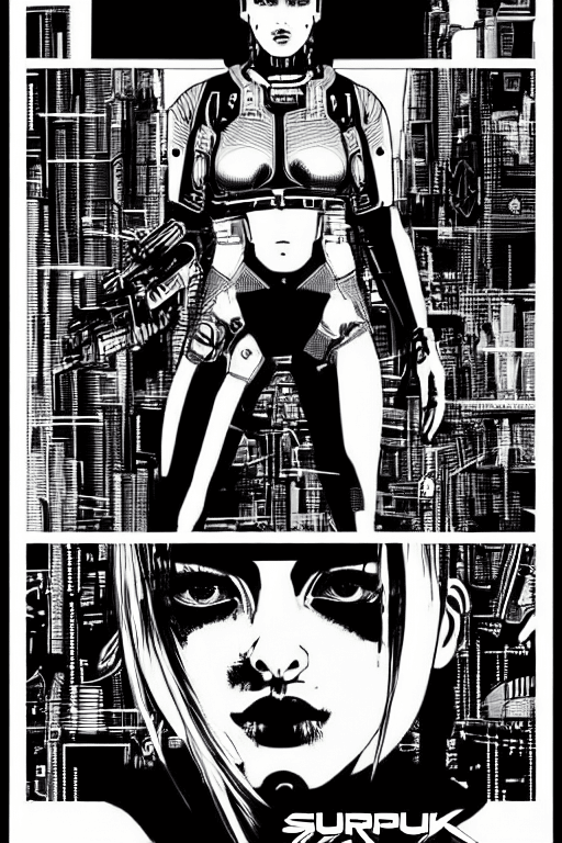AI generated: cyberpunk female soldier| cyberpunk 2077| cyberpunk| sci-fi| intricate| precise lineart| highly deta...